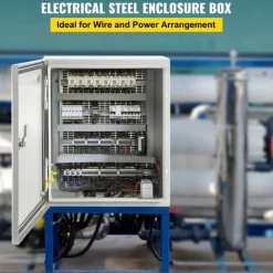 VEVOR NEMA Steel Enclosure, 12 x 10 x 6'' NEMA 4X Steel Electrical Box, IP66 Waterproof & Dustproof, Outdoor/Indoor Electrical Junction Box, with Mounting Plate