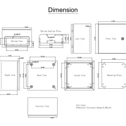 VEVOR NEMA Steel Enclosure, 12 x 12 x 8'' NEMA 4X Steel Electrical Box, IP66 Waterproof & Dustproof, Outdoor/Indoor Electrical Junction Box, with Mounting Plate