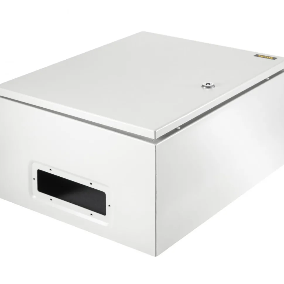 VEVOR NEMA Steel Enclosure, 20 x 16 x 10'' NEMA 4X Steel Electrical Box, IP66 Waterproof & Dustproof, Outdoor/Indoor Electrical Junction Box, with Mounting Plate
