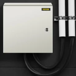 VEVOR NEMA Steel Enclosure, 16 x 16 x 6'' NEMA 4X Steel Electrical Box, IP66 Waterproof & Dustproof, Outdoor/Indoor Electrical Junction Box, with Mounting Plate