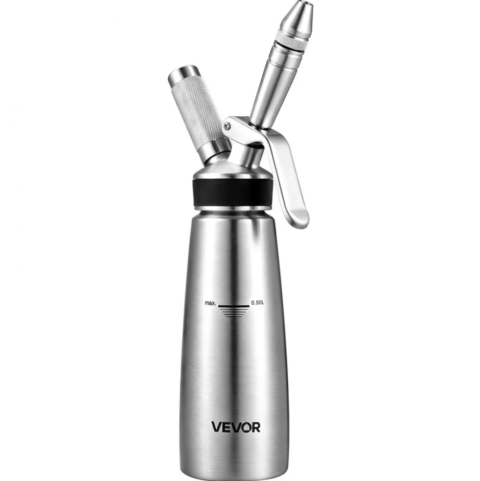 VEVOR Nitro Cold Brew Coffee Maker 17 oz Nitrogen Dispenser System, Home Brew Coffee Keg, Portable Nitrogen Infuser with Dispenser and Pressure Relieving Valve, Gift for Coffee Lovers