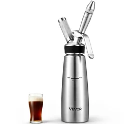 VEVOR Nitro Cold Brew Coffee Maker 17 oz Nitrogen Dispenser System, Home Brew Coffee Keg, Portable Nitrogen Infuser with Dispenser and Pressure Relieving Valve, Gift for Coffee Lovers