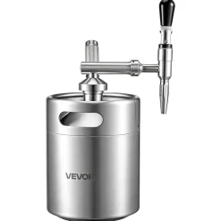 VEVOR Nitro Cold Brew Coffee Maker 135 oz Nitrogen Dispenser System, Home Brew Coffee Keg, Portable Nitrogen Infuser with Dispenser and Pressure Relieving Valve, Gift for Coffee Lovers