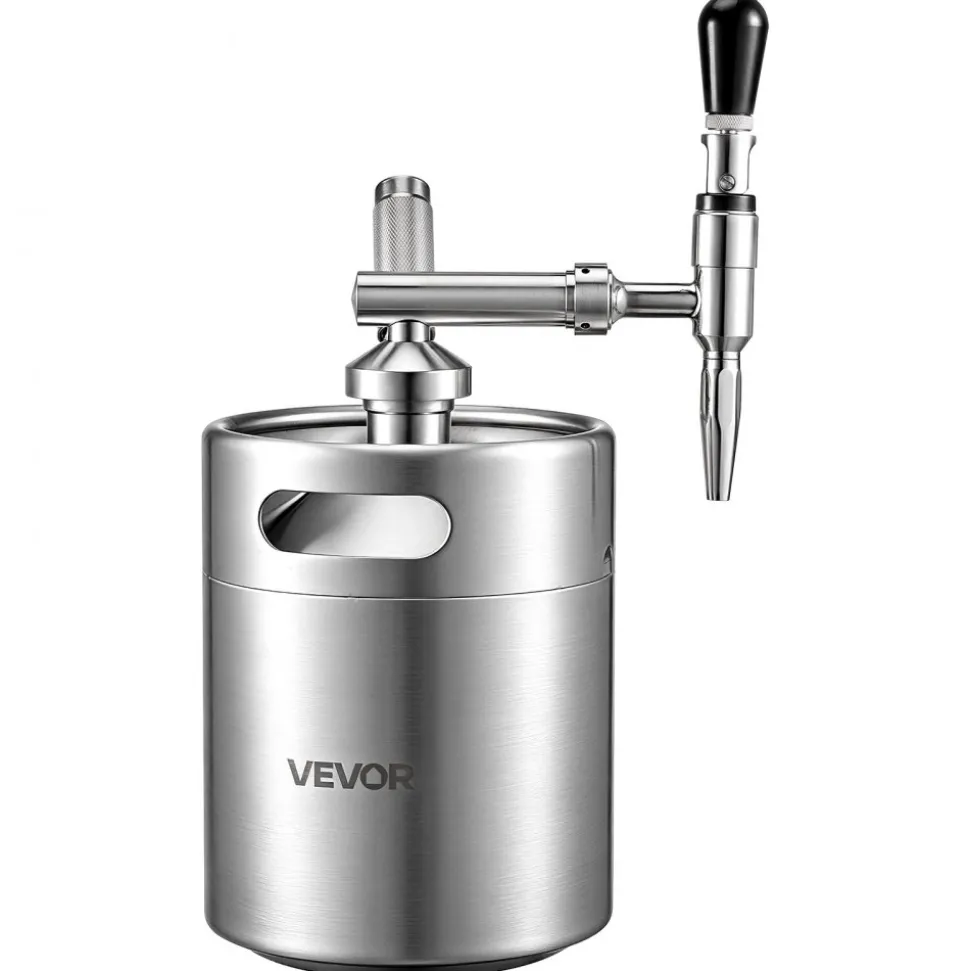 VEVOR Nitro Cold Brew Coffee Maker 135 oz Nitrogen Dispenser System, Home Brew Coffee Keg, Portable Nitrogen Infuser with Dispenser and Pressure Relieving Valve, Gift for Coffee Lovers