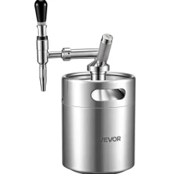 VEVOR Nitro Cold Brew Coffee Maker 135 oz Nitrogen Dispenser System, Home Brew Coffee Keg, Portable Nitrogen Infuser with Dispenser and Pressure Relieving Valve, Gift for Coffee Lovers