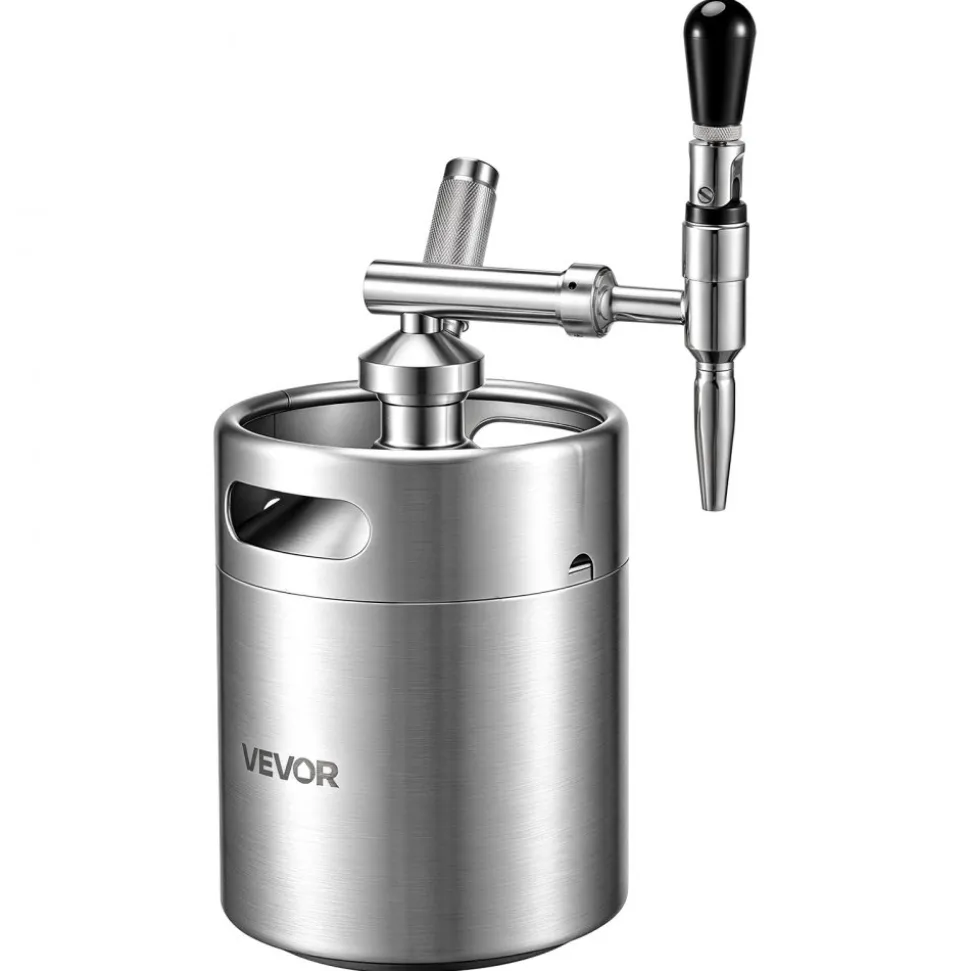 VEVOR Nitro Cold Brew Coffee Maker 135 oz Nitrogen Dispenser System, Home Brew Coffee Keg, Portable Nitrogen Infuser with Dispenser and Pressure Relieving Valve, Gift for Coffee Lovers