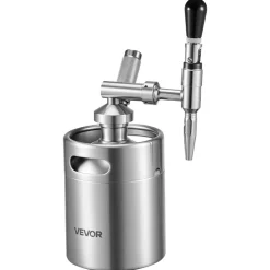 VEVOR Nitro Cold Brew Coffee Maker 68 oz Nitrogen Dispenser System, Home Brew Coffee Keg, Portable Nitrogen Infuser with Dispenser and Pressure Relieving Valve, Gift for Coffee Lovers