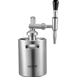 VEVOR Nitro Cold Brew Coffee Maker 68 oz Nitrogen Dispenser System, Home Brew Coffee Keg, Portable Nitrogen Infuser with Dispenser and Pressure Relieving Valve, Gift for Coffee Lovers