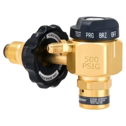 VEVOR Nitrogen Purging Regulator, Nitrogen Purge Control Valve with 500PSI Test Pressure, 4-Position Flow Control (TST/PRG/BRZ/OFF) for Brazing, Pipeline Purging, Leak Checking & Pressure Testing