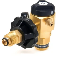 VEVOR Nitrogen Purging Regulator, Nitrogen Purge Control Valve with 650PSI Test Pressure, 4-Position Flow Control (TST/PRG/BRZ/OFF) for Brazing, Pipeline Purging, Leak Checking & Pressure Testing