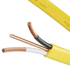 VEVOR NM-B Wire, 14AWG/2C Non-Mettalic Residential Indoor Electrical Wire with Ground, PVC Sheathed High-Purity Copper Core Cable, for Outlets, Switches, Other Loads & Lighting Wiring Projects(50 ft)