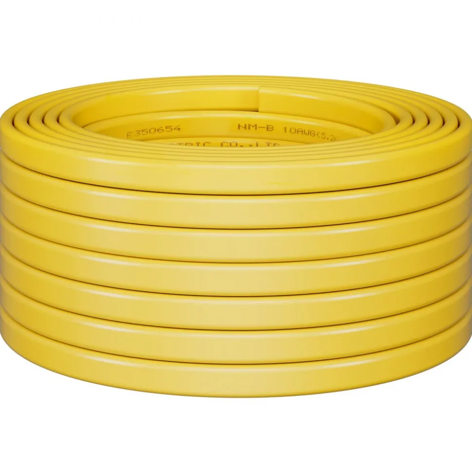 VEVOR NM-B Wire, 14AWG/2C Non-Mettalic Residential Indoor Electrical Wire with Ground, PVC Sheathed High-Purity Copper Core Cable, for Outlets, Switches, Other Loads & Lighting Wiring Project(100 ft)