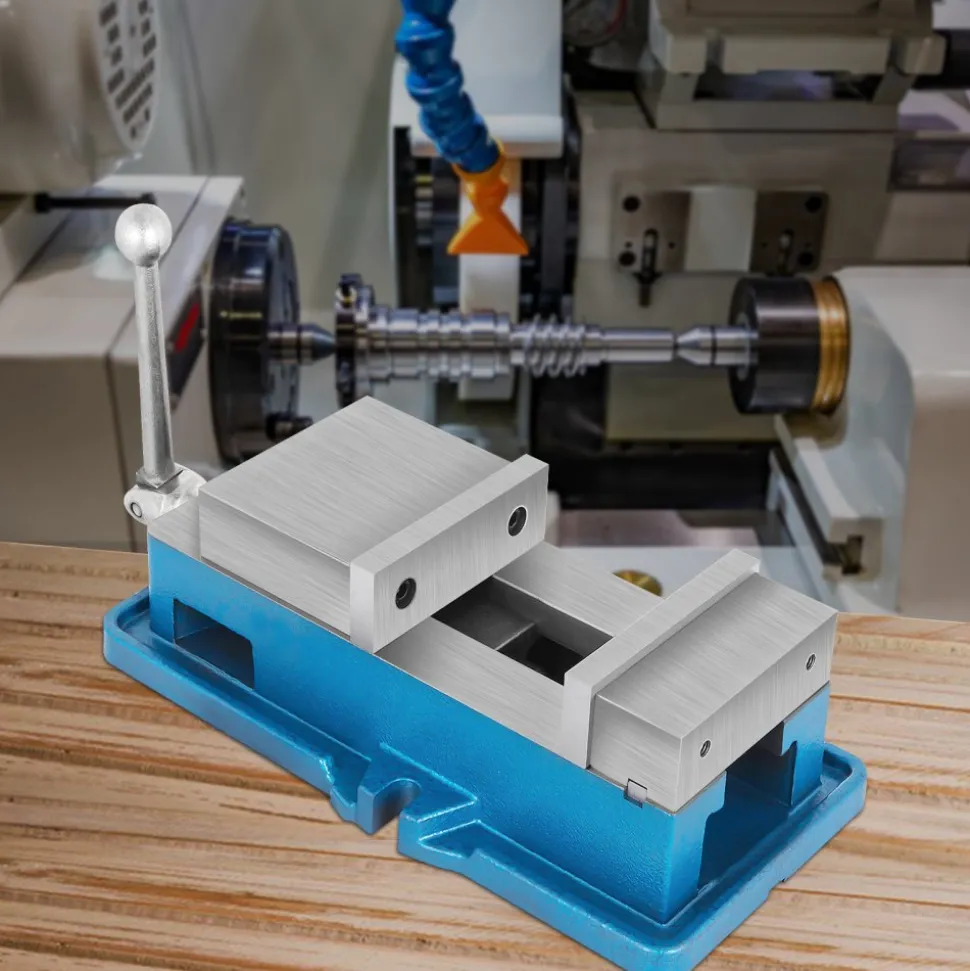 VEVOR Non Swivel Milling Lockdown Vise 4 Inch Precision Bench Clamp 100mm Width Drill Press Clamp 4 Inch Jaw Opening for Finishing Milling Machines Drilling Machines Precision Parts