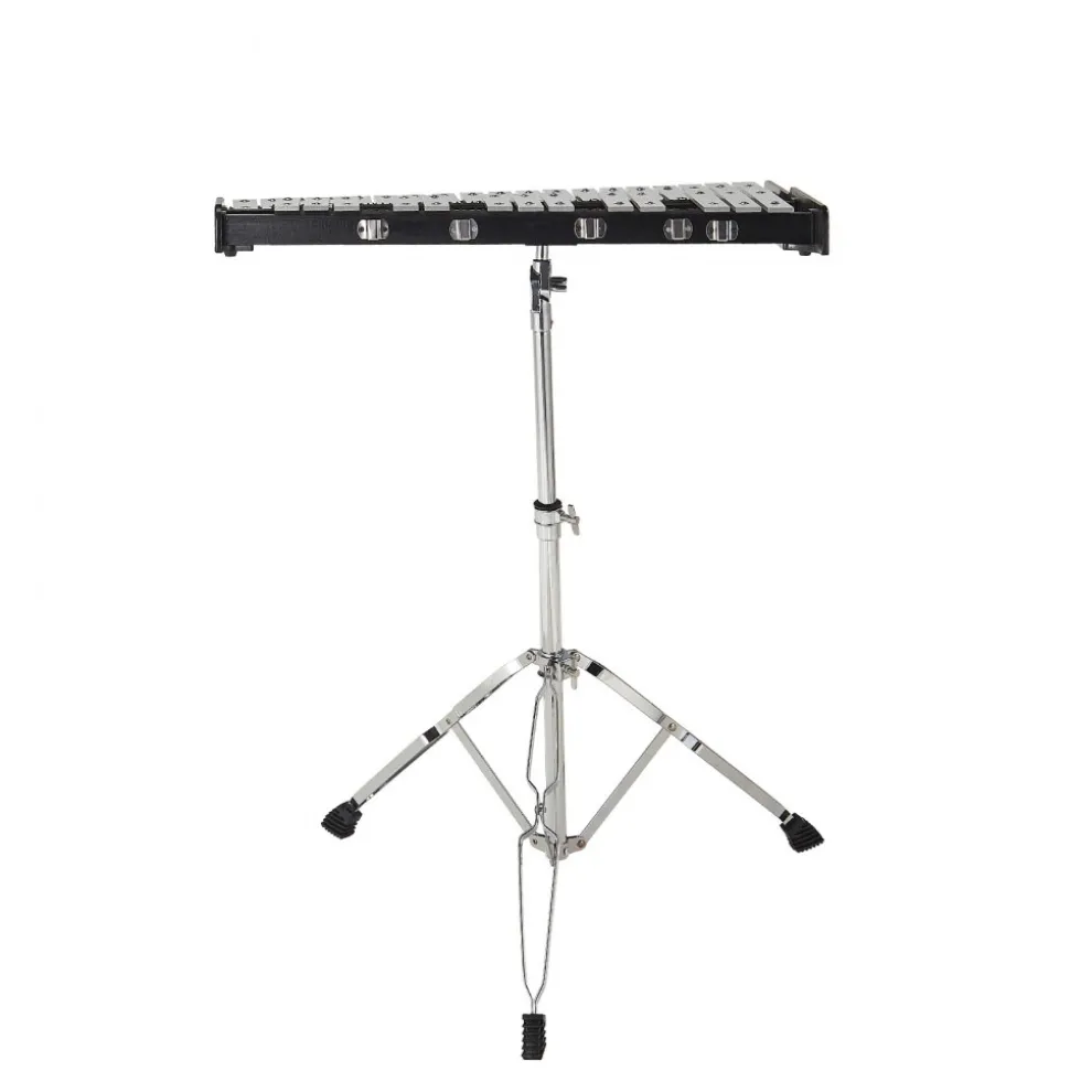 VEVOR 32 Note Glockenspiel Xylophone Bell Kit, Professional Percussion Instrument Set with Mallets, Drum Sticks, Music Stand, 8" Practice Pad, Adjustable Stand and Carrying Bag for Students & Adults