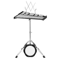 VEVOR 30 Note Glockenspiel Xylophone Bell Kit, Professional Percussion Instrument Set with Mallets, Drum Sticks, Music Stand, Â 8" Practice Pad, Adjustable Stand and Carrying Bag for Students & Adults