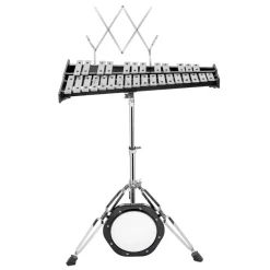 VEVOR 30 Note Glockenspiel Xylophone Bell Kit, Professional Percussion Instrument Set with Mallets, Drum Sticks, Music Stand, 8