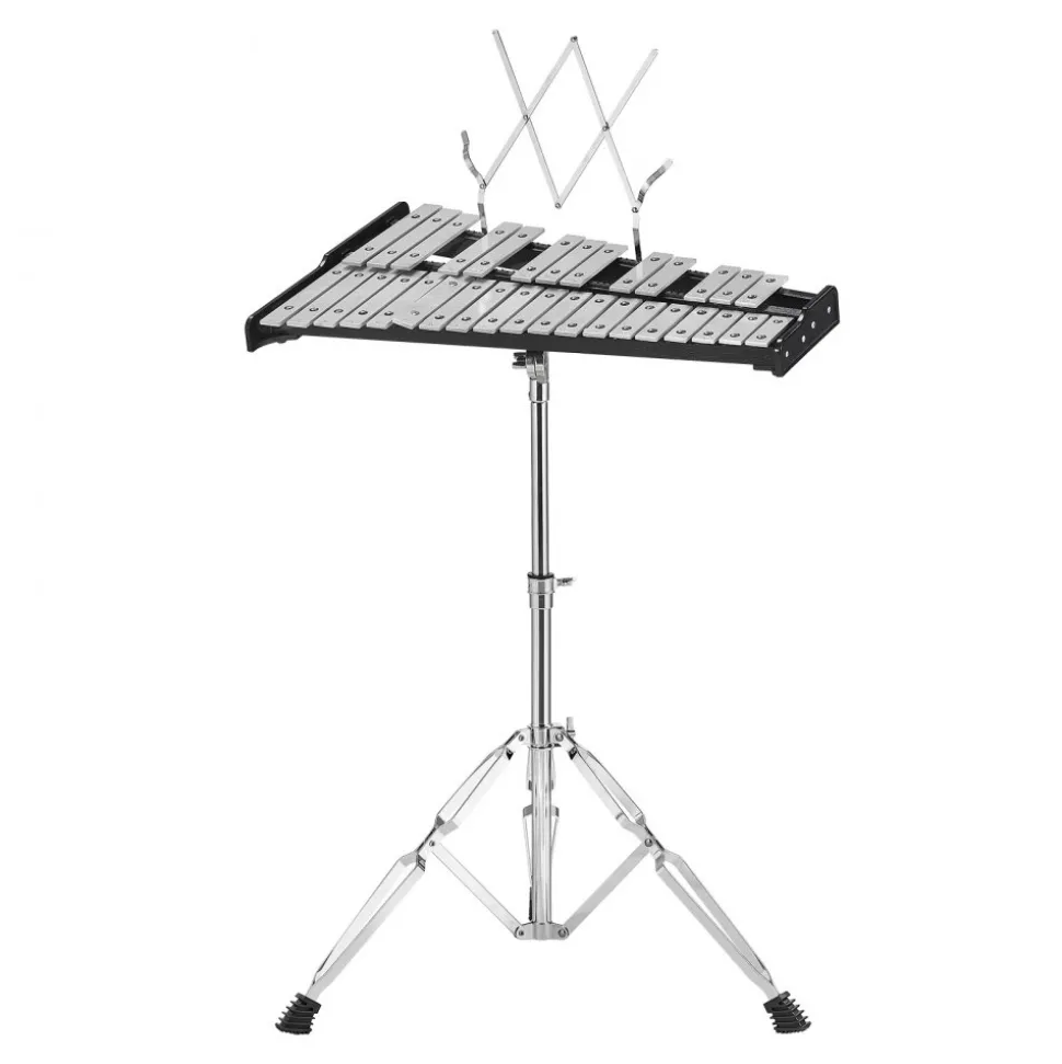 VEVOR 32 Note Glockenspiel Xylophone Bell Kit, Percussion Instrument with Mallets, Drum Sticks and Carrying Bag, Professional Glockenspiel Xylophone Percussion Instrument Set for Adults & Students
