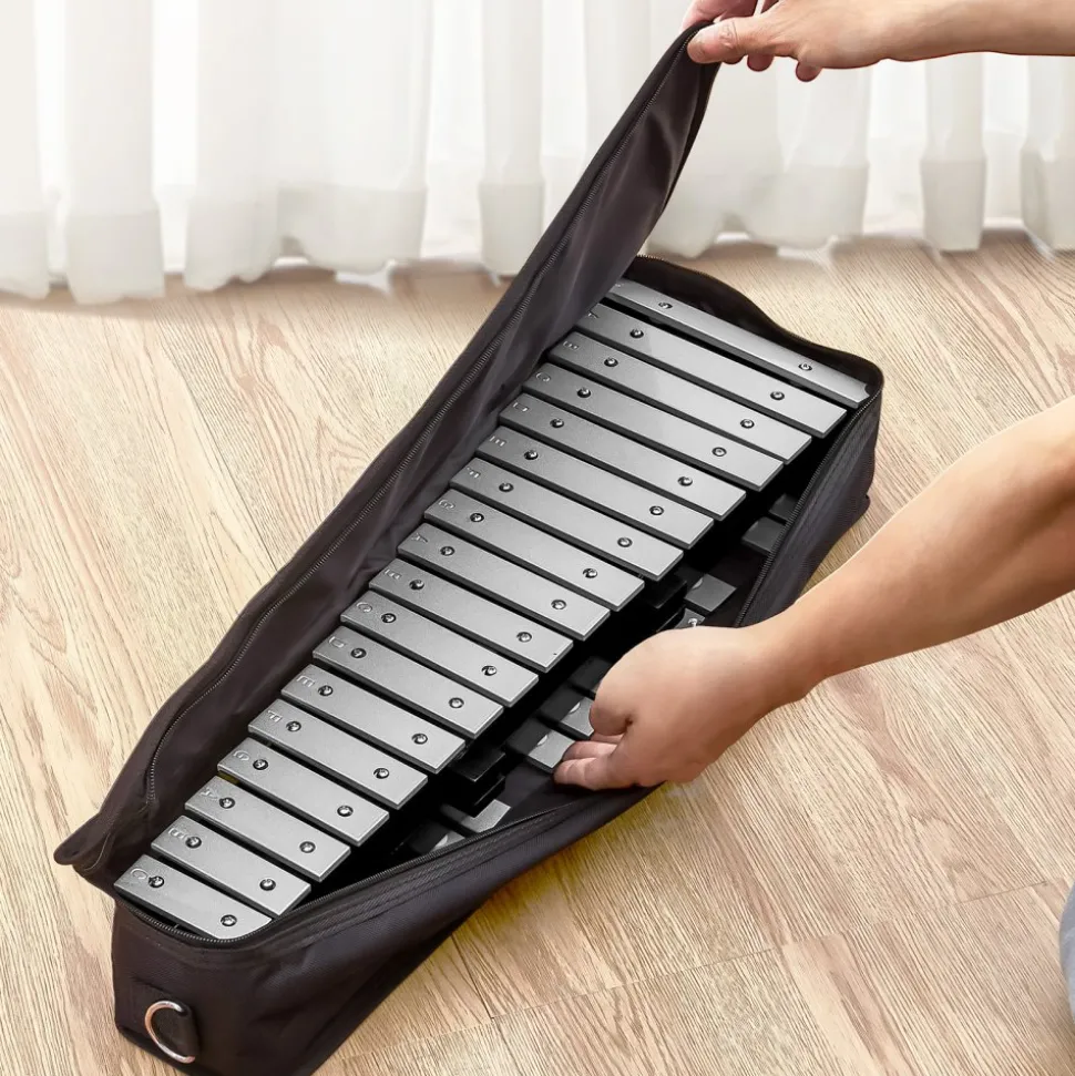 VEVOR 30 Note Glockenspiel Xylophone Bell Kit, Percussion Instrument with Mallets, Drum Sticks and Carrying Bag, Professional Glockenspiel Xylophone Percussion Instrument Set for Students & Adults