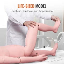 VEVOR Nursing Training Manikin, Male Life Size Demonstration Human Manikin for Nursing Training, Multifunctional Education Teaching Model Supplies, PVC Anatomical Mannequin Body Care Simulator Model