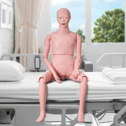VEVOR Nursing Training Manikin, Male Life Size Demonstration Human Manikin for Nursing Training, Multifunctional Education Teaching Model Supplies, PVC Anatomical Mannequin Body Care Simulator Model