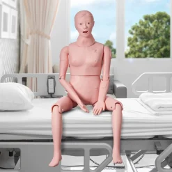 VEVOR Nursing Training Manikin, Female Life Size Demonstration Human Manikin for Nursing Training, Multifunctional Education Teaching Model Supplies, PVC Anatomical Mannequin Body Care Simulator Model