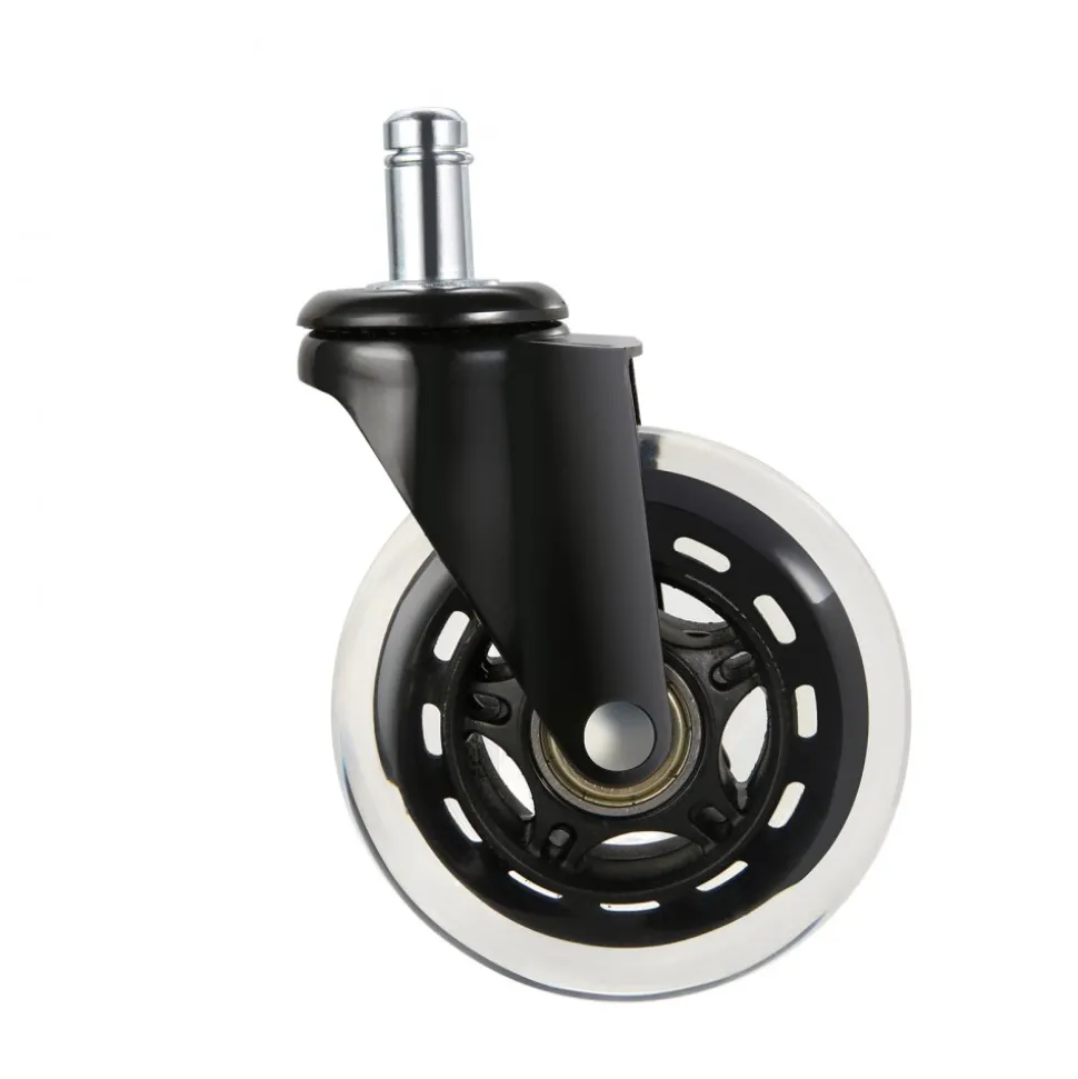 VEVOR Office Chair Wheels, Set of 5, 3 inch Caster Wheels Replacement for Hardwood Floors and Carpet, Heavy Duty Computer Gaming Desk Casters with 130 lbs Load Capacity, Universal Fit for Most Chairs