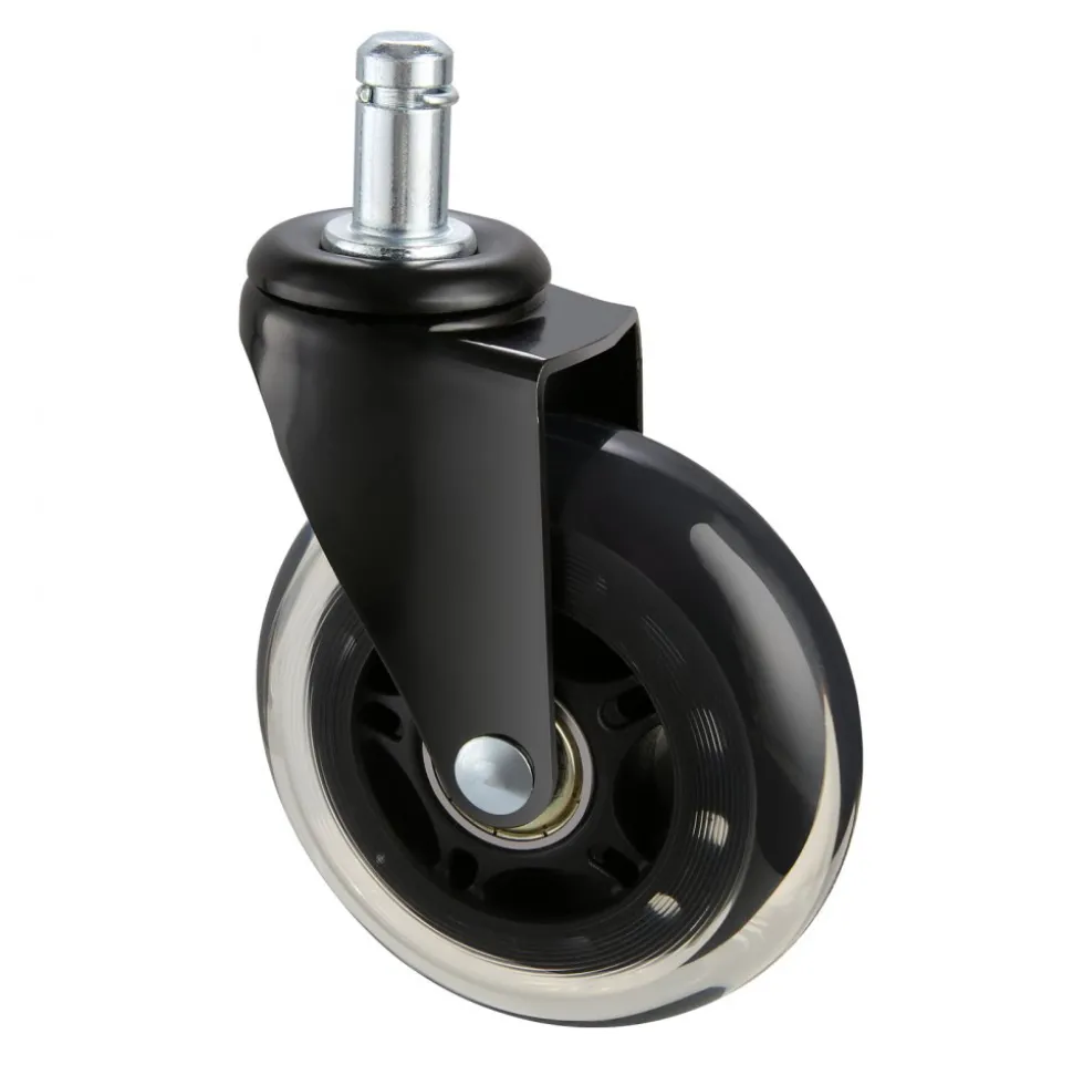 VEVOR Office Chair Wheels, Set of 5, 3 inch Caster Wheels Replacement for Hardwood Floors and Carpet, Heavy Duty Computer Gaming Desk Casters with 130 lbs Load Capacity, Universal Fit for Most Chairs