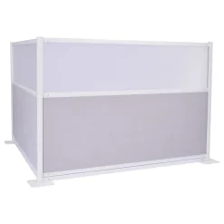 VEVOR Office Divider Privacy Partitions, 2-Pack, 72" x 48" Room Divider Walls, PET Workstation Cubicle Partition with Frosted Acrylic Windows, Freestanding Privacy Panels for Office Library School