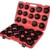 VEVOR Oil Filter Socket Set, 30 Pcs Oil Filter Wrench Set, Sturdy Steel Oil Filter Socket, 3/8" Oil Filter Socket, Low Profile Oil Filter Socket Set For Easy Access, Oil Filter Wrench Cap Set with Ca