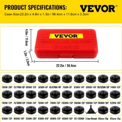VEVOR Oil Filter Socket Set, 30 Pcs Oil Filter Wrench Set, Sturdy Steel Oil Filter Socket, 3/8