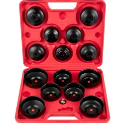 VEVOR Oil Filter Socket Set, 14 Pcs Oil Filter Wrench Set, Sturdy Steel Oil Filter Socket, 3/8
