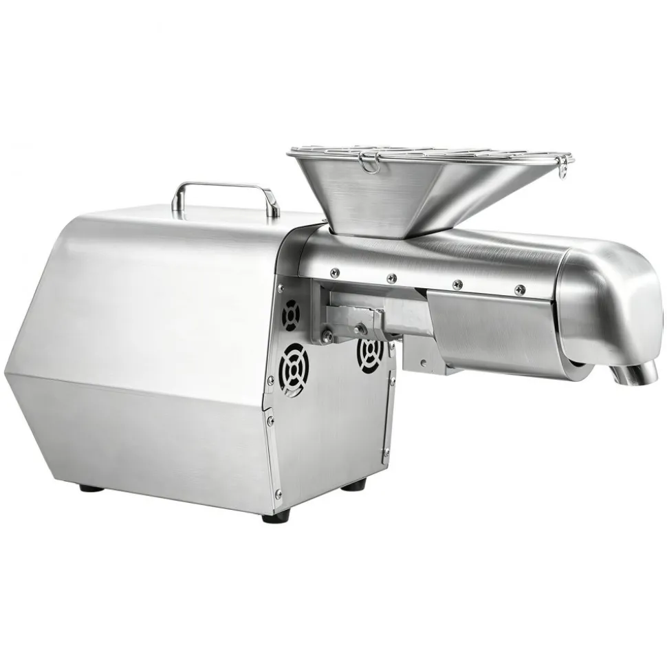 VEVOR Oil Press Machine, 11 LBS/H Capacity, 1250W Oil Extractor Machine, Automatic Electric Oil Maker for Home Commercial Use, 122℉–572℉ Hot & Cold Pressing for Peanuts Sesames Soybeans Almonds