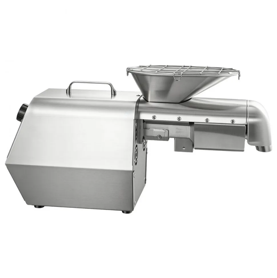 VEVOR Oil Press Machine, 11 LBS/H Capacity, 1250W Oil Extractor Machine, Automatic Electric Oil Maker for Home Commercial Use, 122℉–572℉ Hot & Cold Pressing for Peanuts Sesames Soybeans Almonds