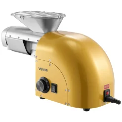 VEVOR Oil Press Machine, 11 LBS/H Capacity, 1250W Oil Extractor Machine, Automatic Electric Oil Maker for Home Commercial Use, 122℉–572℉ Hot & Cold Pressing for Peanuts Sesames Soybeans Almonds