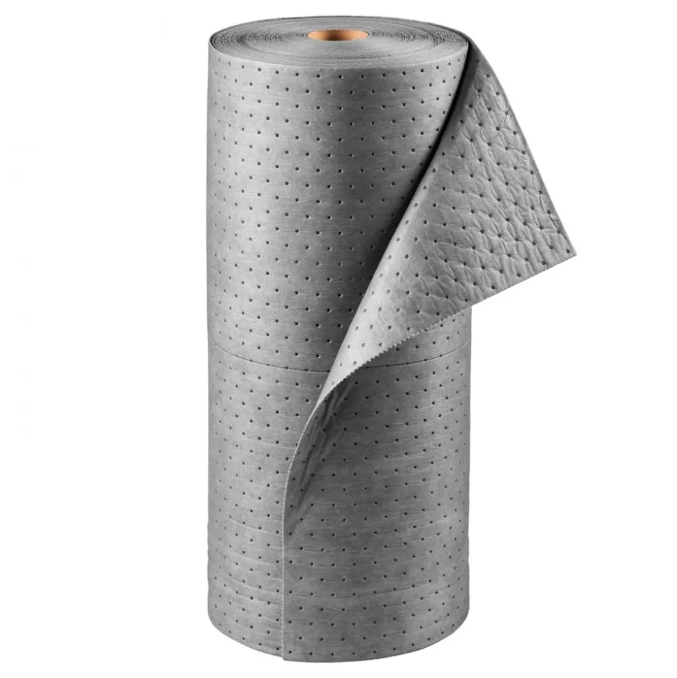 VEVOR Oil & Water Absorbent Pads, 30 in x 150 ft 1-Roll, Medium-Duty Spill Absorbing Pads, Universal for Gasoline, Engine, Oil, Water, Coolant, Durable PP Spill Control Mats for Garage Workshop