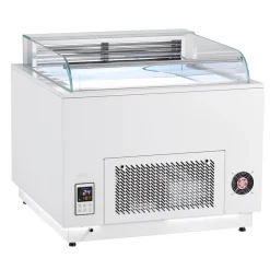 VEVOR Open Air Merchandiser, 3.1 cu. ft. Shelving Commercial Refrigerator, Grab and Go Fan Cooling Display Cooler, with LED Lighting, Night Curtain, Horizontal for Restaurants, Stores, Office