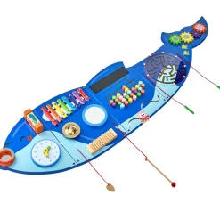 VEVOR Orca Activity Wall Busy Board Panels, 12 Activities, Montessori Sensory Wall Toy for Kids 3-12 Years, Montessori Learning Activity Center, Ideal for Toddler Playroom Nursery Classroom