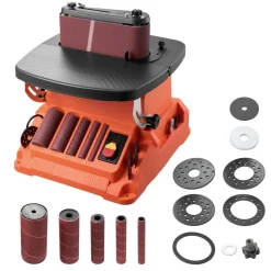 VEVOR Oscillating Belt and Spindle Sander, 2400RPM Benchtop Spindle Sander with 5/8