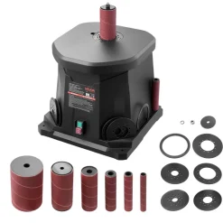 VEVOR Oscillating Spindle Sander, 2000RPM Benchtop Spindle Sander with 6 Sleeves (1/2"-3"), 0.59" Stroke & Dust Connection Port for Furniture Finishing, Crafts Sanding, DIY Woodworking