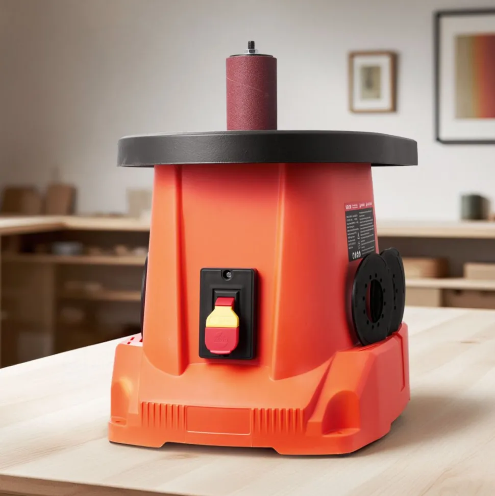 VEVOR Oscillating Spindle Sander, 2400RPM Benchtop Spindle Sander with 6 Sleeves (1/2"-3"), 5/8" Stroke, 15.6" x 11.6" Cast Iron Worktable for Furniture Finishing, Crafts Sanding, DIY Woodworking
