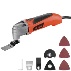 VEVOR Oscillating Tool Multitool, 2.2Amps 22,000 OPM Electric Oscillating Multi Tool Kit Corded with 2.8° Oscillating Angle, 7PCS Saw Accessories for Cutting, Scraping, Sanding, Floor Stripping