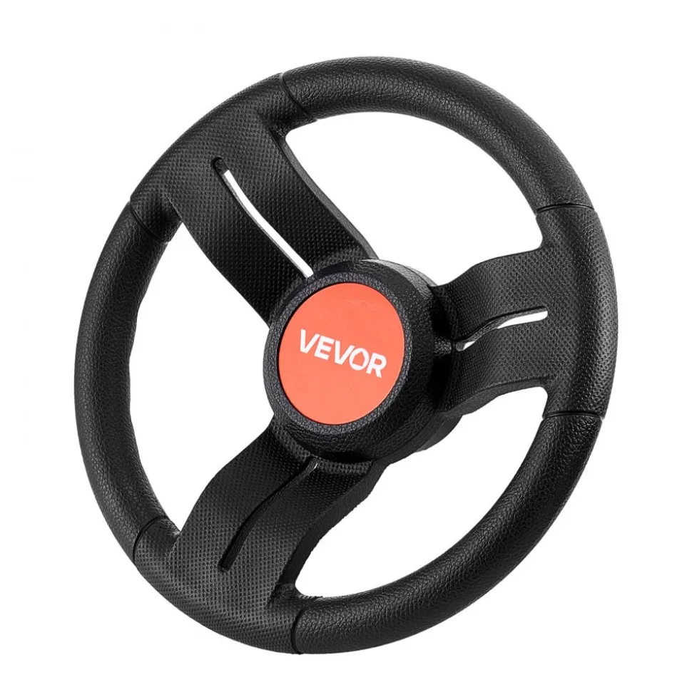 VEVOR Outboard Hydraulic Steering Kit, 200 HP, Marine Boat Hydraulic Steering System with 6.9 MPa Two-Way Lock Helm Pump, Cylinder, 2 PCS 26 ft Hoses, 13.5" Wheel for Single Station, Single-Engine Use