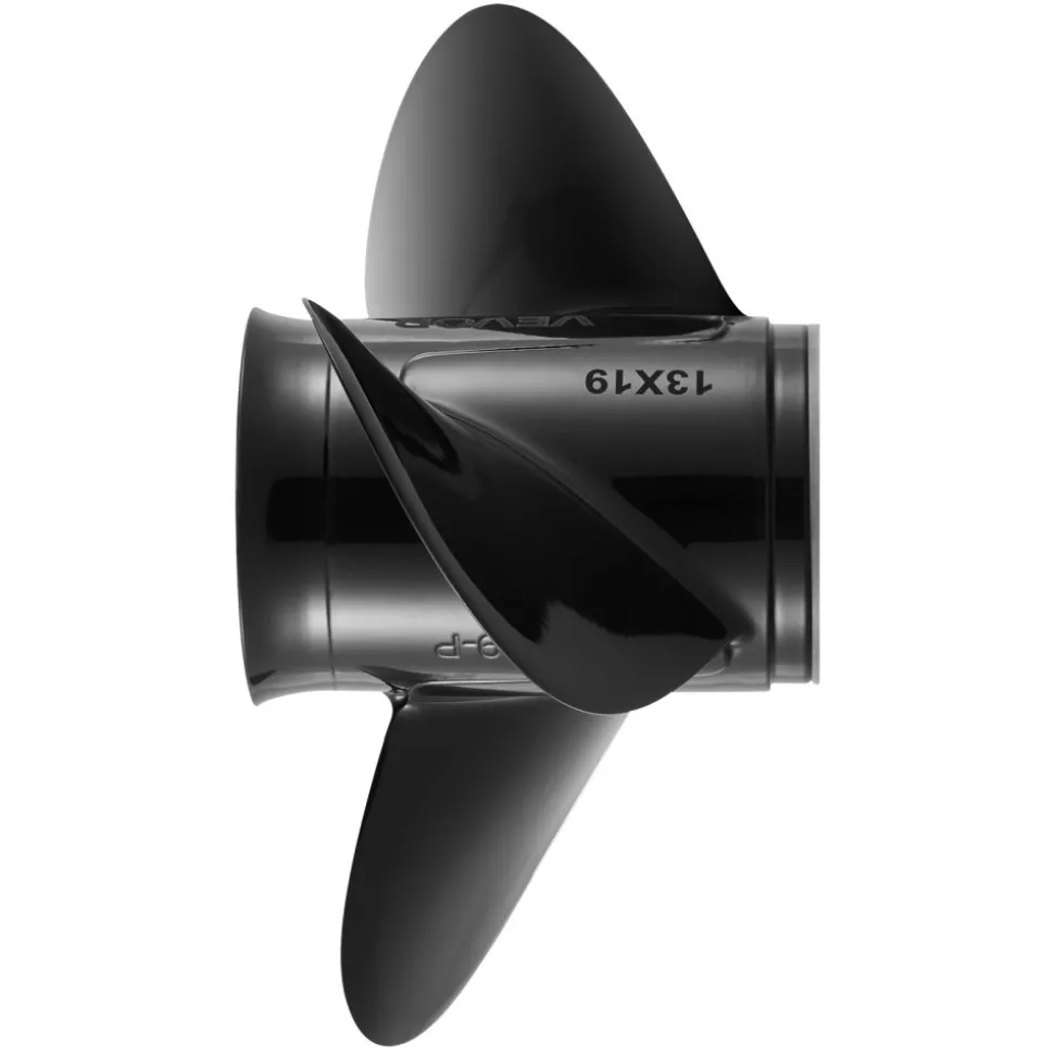 VEVOR Outboard Propeller, Upgrade OEM 15 Spline Tooth Aluminum Outboard Boat Propeller Fit Mercury Engines 40-140 HP, 4-1/4" Gearcase, 3-Blade, RH (Right Hand Rotation), OEM Parts No. 48-77346A45