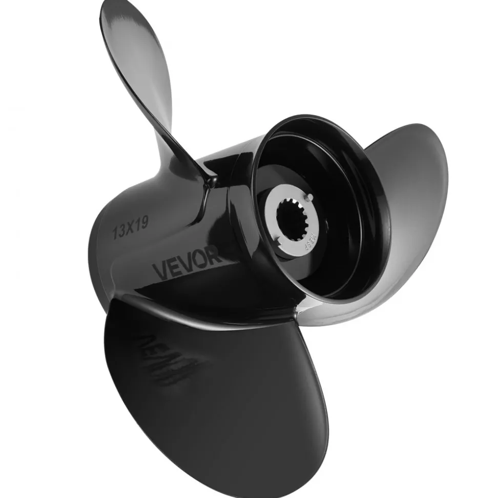 VEVOR Outboard Propeller, Upgrade OEM 15 Spline Tooth Aluminum Outboard Boat Propeller Fit Mercury Engines 40-140 HP, 4-1/4" Gearcase, 3-Blade, RH (Right Hand Rotation), OEM Parts No. 48-77346A45