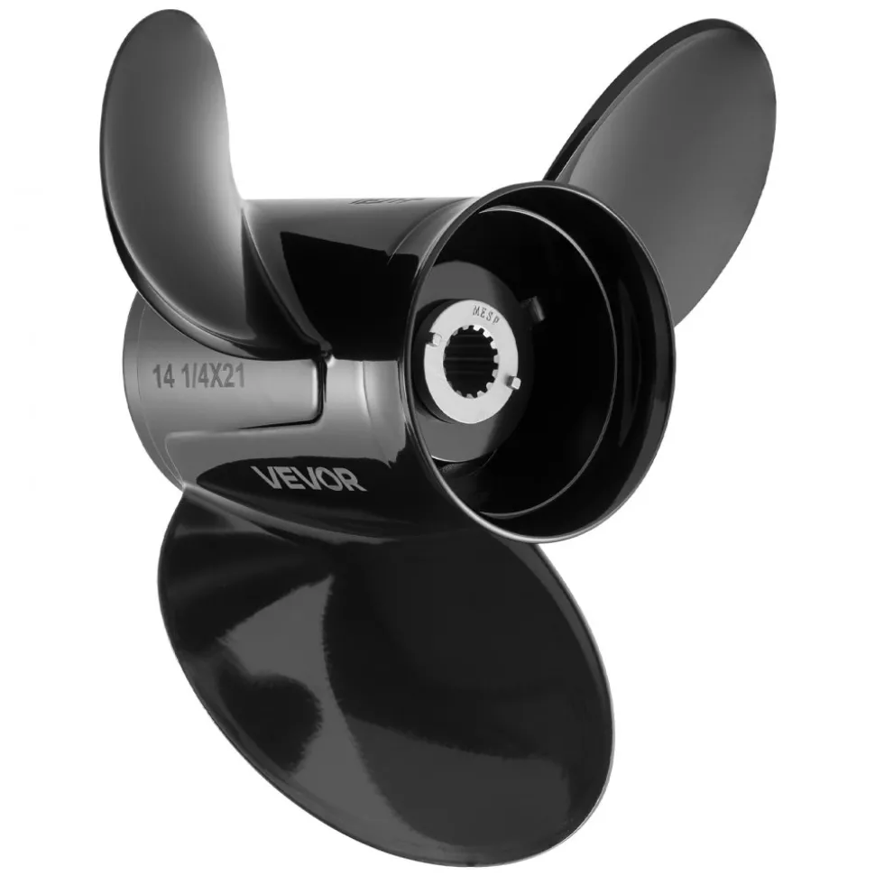 VEVOR Outboard Propeller, Upgrade OEM 15 Spline Tooth Aluminum Outboard Boat Propeller Fit Mercury/Mariner Engines 90-400 HP, 4-3/4" Gearcase, 3-Blade, RH (Right Hand Rotation), OEM No. 48-832832A45