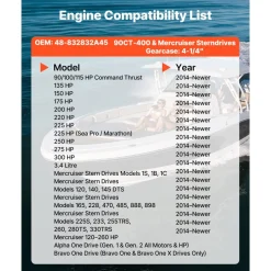 VEVOR Outboard Propeller, Upgrade OEM 15 Spline Tooth Aluminum Outboard Boat Propeller Fit Mercury/Mariner Engines 90-400 HP, 4-3/4