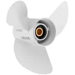 VEVOR Outboard Propeller, Upgrade OEM 15 Spline Tooth Aluminum Outboard Boat Propeller Fit Yamaha Engines 60-130 HP, 4-1/4