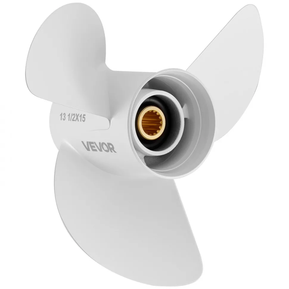 VEVOR Outboard Propeller, Upgrade OEM 15 Spline Tooth Aluminum Outboard Boat Propeller Fit Yamaha Engines 60-130 HP, 4-1/4" Gearcase, 3-Blade, RH (Right Hand Rotation), OEM Parts No. 6E5-45947-00-EL