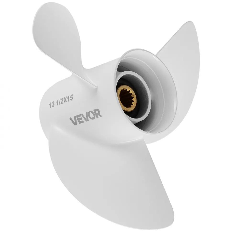 VEVOR Outboard Propeller, Upgrade OEM 15 Spline Tooth Aluminum Outboard Boat Propeller Fit Yamaha Engines 60-130 HP, 4-1/4" Gearcase, 3-Blade, RH (Right Hand Rotation), OEM Parts No. 6E5-45947-00-EL