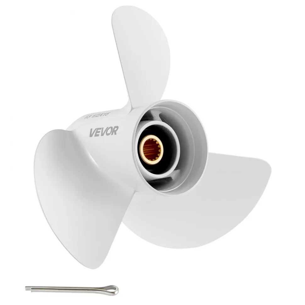 VEVOR Outboard Propeller, Upgrade OEM 15 Spline Tooth Aluminum Outboard Boat Propeller Fit Yamaha Engines 60-130 HP, 4-1/4" Gearcase, 3-Blade, RH (Right Hand Rotation), OEM Parts No. 6E5-45947-00-EL